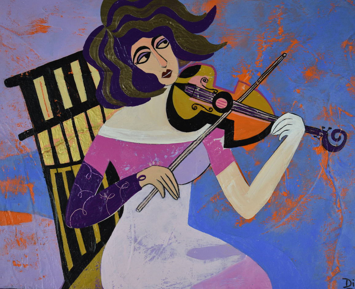 The Listener by Diana Rosa |  Closeup View of Artwork 