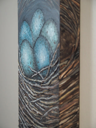 The Most Beautiful Blue Eggs! by Jennifer Ross |  Side View of Artwork 