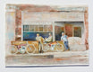 Original art for sale at UGallery.com | Customers Wanted by Thomas Hoerber | $900 | watercolor painting | 15.25' h x 20.5' w | thumbnail 3