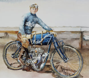 Indian Motorcycle by Thomas Hoerber |   Closeup View of Artwork 
