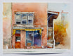 Original art for sale at UGallery.com | Old Barber Shop by Thomas Hoerber | $550 | watercolor painting | 9' h x 12' w | thumbnail 3
