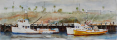 Original art for sale at UGallery.com | Three in San Pedro by Thomas Hoerber | $1,000 | watercolor painting | 10.75' h x 30.25' w | thumbnail 1