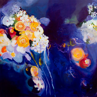 Original art for sale at UGallery.com | Throwing the Bouquet by Ruth-Anne Siegel | $2,100 | acrylic painting | 36' h x 36' w | photo 1