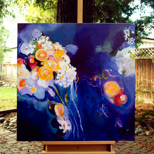 Original art for sale at UGallery.com | Throwing the Bouquet by Ruth-Anne Siegel | $2,100 | acrylic painting | 36' h x 36' w | photo 3