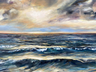 Original art for sale at UGallery.com | Evolving Tide by Tiffany Blaise | $2,425 | mixed media artwork | 30' h x 40' w | photo 4