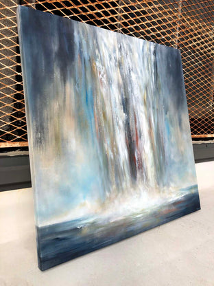 Original art for sale at UGallery.com | Dreaming Falls by Tiffany Blaise | $2,350 | oil painting | 36' h x 36' w | photo 2