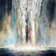 Original art for sale at UGallery.com | Dreaming Falls by Tiffany Blaise | $2,350 | oil painting | 36' h x 36' w | thumbnail 1