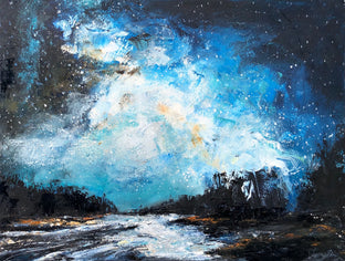 Moonlight Lookout by Tiffany Blaise |   Closeup View of Artwork 