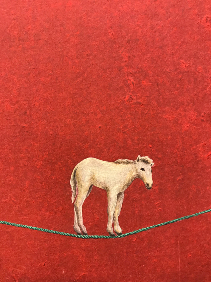 What Am I Doing? by Heejin Sutton |  Closeup View of Artwork 