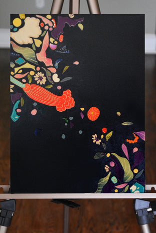 Original art for sale at UGallery.com | Kimono Soul #16 by Tomo Mori | $725 | mixed media artwork | 12' h x 9' w | photo 3