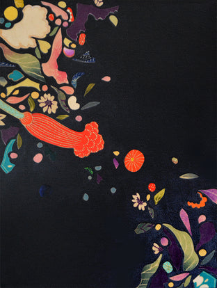 Original art for sale at UGallery.com | Kimono Soul #16 by Tomo Mori | $725 | mixed media artwork | 12' h x 9' w | photo 1