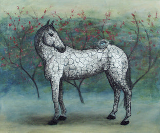 Original art for sale at UGallery.com | To Ride a Horse Is to Fly without Wings by Jennifer Ross | $1,150 | mixed media artwork | 20' h x 24' w | photo 1