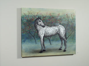Original art for sale at UGallery.com | To Ride a Horse Is to Fly without Wings by Jennifer Ross | $1,150 | mixed media artwork | 20' h x 24' w | photo 3