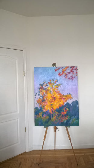Original art for sale at UGallery.com | Small Tree by Naoko Tadotsu | $1,675 | oil painting | 40' h x 30' w | photo 4