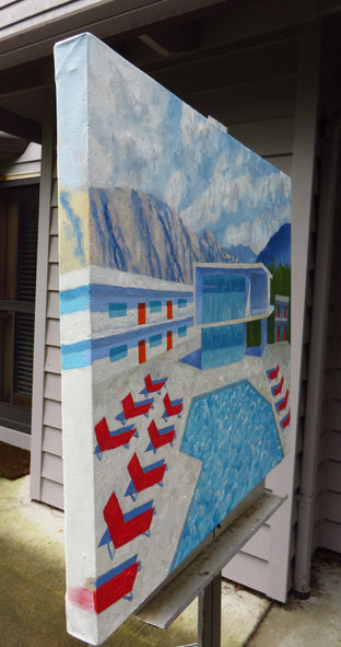 Original art for sale at UGallery.com | Twelve Chaise by Mitchell Freifeld | $700 | oil painting | 25' h x 30' w | photo 2