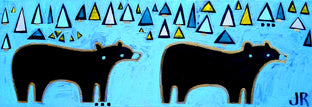 Original art for sale at UGallery.com | Bears and Trees by Jessica JH Roller | $500 | acrylic painting | 12' h x 36' w | photo 1