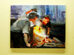 Original art for sale at UGallery.com | Guiding the Pour by Onelio Marrero | $875 | oil painting | 16' h x 20' w | thumbnail 3