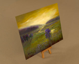Original art for sale at UGallery.com | The Glowing Hour by Sheila Finch | $675 | oil painting | 8' h x 10' w | photo 2