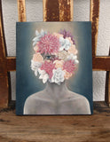Original art for sale at UGallery.com | Dahlia by Agnieszka Potrzebnicka | $500 | oil painting | 9' h x 7' w | thumbnail 3