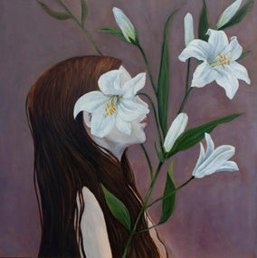 Original art for sale at UGallery.com | Lilium II by Agnieszka Potrzebnicka | $1,000 | oil painting | 20' h x 20' w