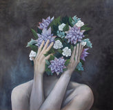Original art for sale at UGallery.com | Vitalba II by Agnieszka Potrzebnicka | $1,350 | oil painting | 26' h x 26' w | thumbnail 1