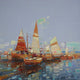 Original art for sale at UGallery.com | Oceanside Harbor by Vahe Yeremyan | $500 | oil painting | 14' h x 14' w | thumbnail 1