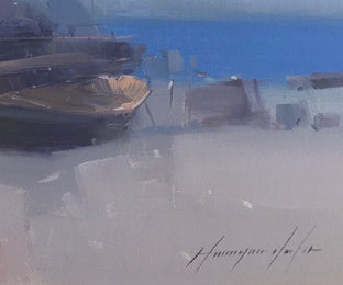 Original art for sale at UGallery.com | Cloudy Beach by Vahe Yeremyan | $700 | oil painting | 20' h x 16' w | photo 4