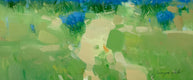 Original art for sale at UGallery.com | Field of Blue Flowers by Vahe Yeremyan | $550 | oil painting | 16' h x 20' w | thumbnail 2