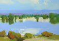 Original art for sale at UGallery.com | Lake View by Vahe Yeremyan | $1,175 | oil painting | 21' h x 30' w | thumbnail 1