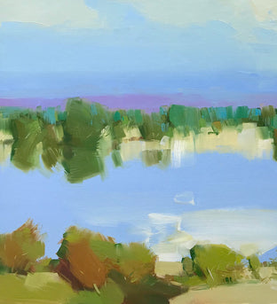Lake View by Vahe Yeremyan |  Side View of Artwork 