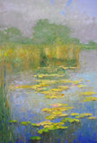 Original art for sale at UGallery.com | Waterlilies by Vahe Yeremyan | $1,075 | oil painting | 36' h x 24' w | thumbnail 1