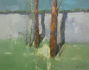Original art for sale at UGallery.com | Viridian Trees by Vahe Yeremyan | $1,500 | oil painting | 27.5' h x 36' w | photo 1