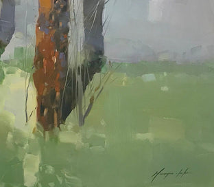 Original art for sale at UGallery.com | Viridian Trees by Vahe Yeremyan | $1,500 | oil painting | 27.5' h x 36' w | photo 3