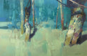 Original art for sale at UGallery.com | Moon Trees by Vahe Yeremyan | $2,800 | oil painting | 30' h x 45' w | thumbnail 1
