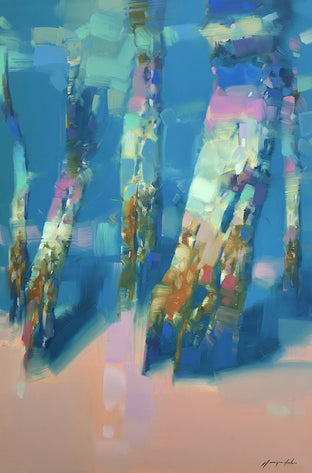 Original art for sale at UGallery.com | Trees in Cobalt by Vahe Yeremyan | $2,600 | oil painting | 45' h x 30' w | photo 3