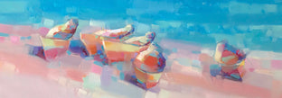 Fishing Rowboats by Vahe Yeremyan |  Side View of Artwork 