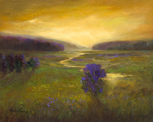 Original art for sale at UGallery.com | The Glowing Hour by Sheila Finch | $675 | oil painting | 8' h x 10' w | photo 1