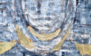 Original art for sale at UGallery.com | Under The Breast: Silver by Maya Malioutina | $3,500 | mixed media artwork | 30' h x 48' w | photo 1