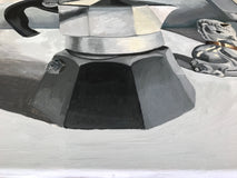 Original art for sale at UGallery.com | Unicorn Coffee by Rachel Srinivasan | $1,175 | oil painting | 30' h x 40' w | thumbnail 2