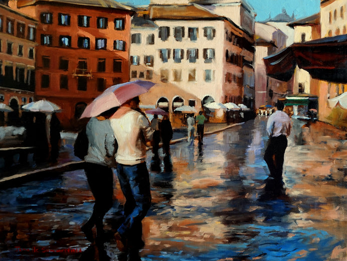 Unpredictable Weather in Piazza Navona by Jonelle Summerfield |  Artwork Main Image 