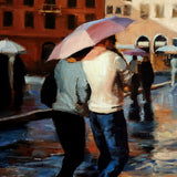 Original art for sale at UGallery.com | Unpredictable Weather in Piazza Navona by Jonelle Summerfield | $975 | oil painting | 18' h x 24' w | thumbnail 2