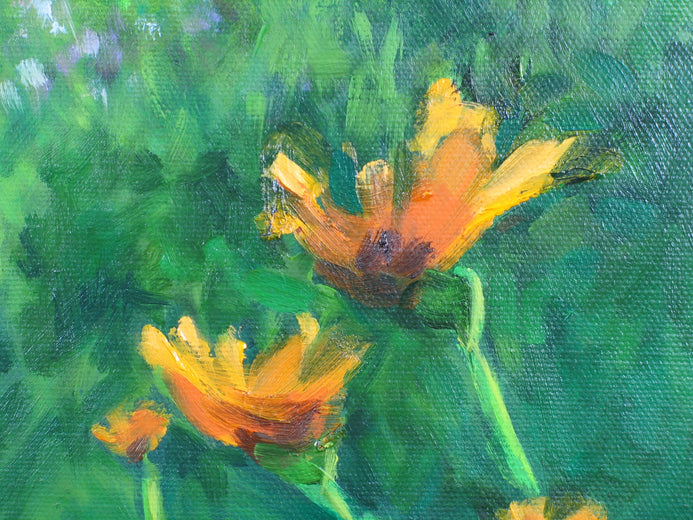 Upland Meadow in Bloom by Suzanne Massion |   Closeup View of Artwork 