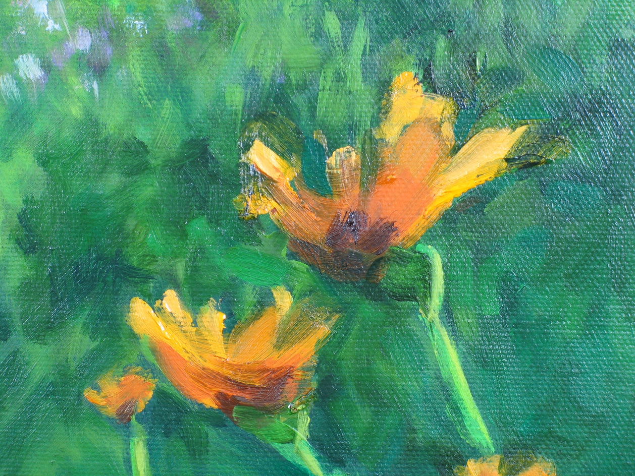Upland Meadow in Bloom by Suzanne Massion |  Closeup View of Artwork 