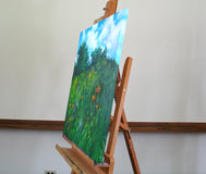 Original art for sale at UGallery.com | Upland Meadow in Bloom by Suzanne Massion | $750 | oil painting | 24' h x 24' w | thumbnail 2