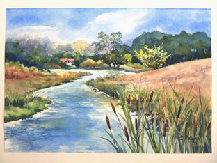 Original art for sale at UGallery.com | Upstream by Catherine McCargar | $775 | watercolor painting | 14' h x 20' w | photo 3
