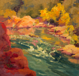 Upstream Fall Color by Karen E Lewis |  Artwork Main Image 