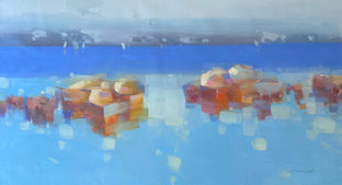 Original art for sale at UGallery.com | Canoes by Vahe Yeremyan | $3,500 | oil painting | 30' h x 56' w | photo 1