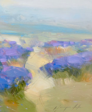 Original art for sale at UGallery.com | Hill of Lavenders by Vahe Yeremyan | $600 | oil painting | 14' h x 18' w | photo 3