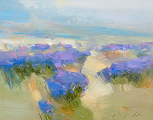 Original art for sale at UGallery.com | Hill of Lavenders by Vahe Yeremyan | $600 | oil painting | 14' h x 18' w | photo 1
