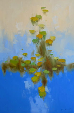 Original art for sale at UGallery.com | Pond of Lilies by Vahe Yeremyan | $2,700 | oil painting | 30' h x 45' w | photo 1